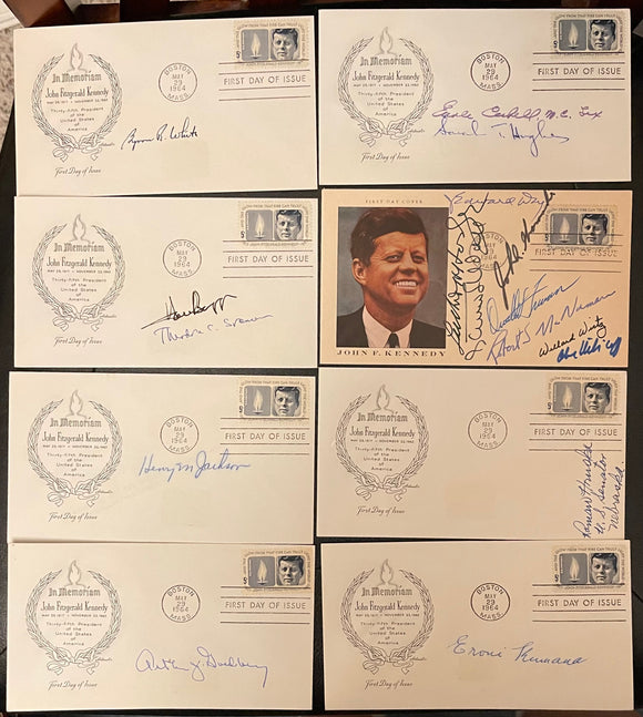 (8) Autographed JFK FDCs