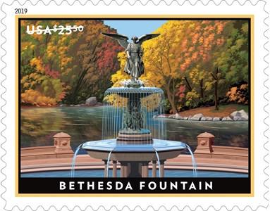 US #5348 2019 Express Mail Bethesda Fountain $25.50 Single MNH